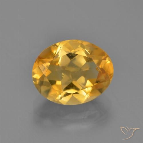 3.54ct Naturale Arancio Dorato Profondo Citrino, Ovale, VVS-VS