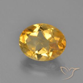 Citrino Arancio Dorato Profondo naturale da 3.54 ct, Ovale, VVS-VS