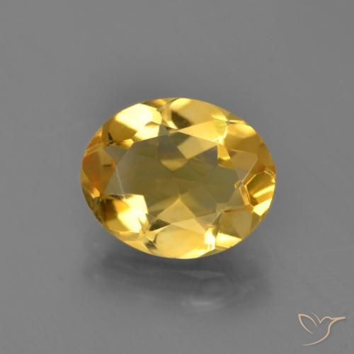 2.76ct Naturale Arancio Dorato Profondo Citrino, Ovale, VVS-VS