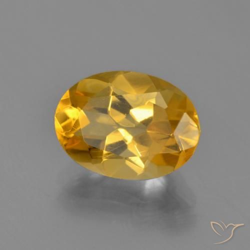 Citrino Dorato scuro naturale da 3.05 ct, Ovale, VVS-VS