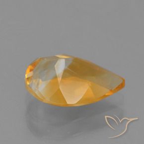 Citrino Arancio-Oro naturale da 1.60 ct, Forma a pera, VVS-VS