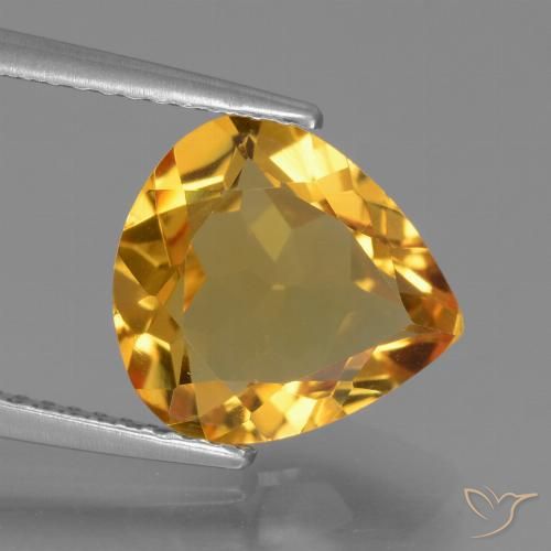 3.13ct Naturale Dorato scuro Citrino, Forma a pera, VVS-VS