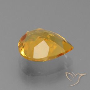 Citrino Dorato scuro naturale da 3.13 ct, Forma a pera, VVS-VS