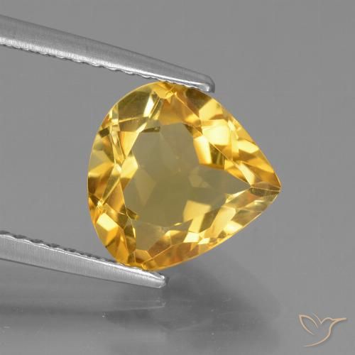 2.40ct Naturale Dorato medio-scuro Citrino, Forma a pera, VVS-VS