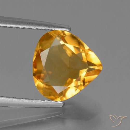 2.16ct Naturale Arancio Scuro-Oro Citrino, Forma a pera, VVS-VS