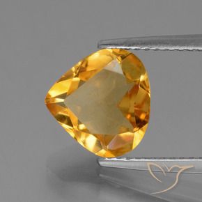 Citrino Arancio Scuro-Oro naturale da 2.16 ct, Forma a pera, VVS-VS