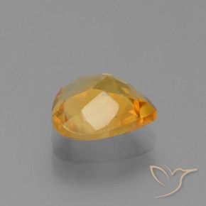 Citrino Arancio Scuro-Oro naturale da 2.16 ct, Forma a pera, VVS-VS