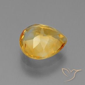 Citrino Arancio intenso-OroG naturale da 2.84 ct, Forma a pera, VVS-VS