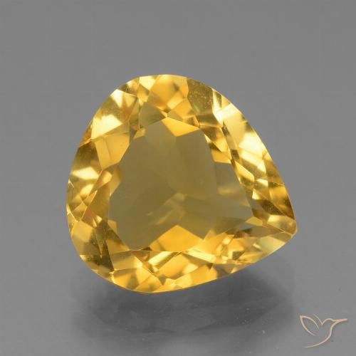 4.02ct Naturale Oro brillante Citrino, Forma a pera, VVS-VS