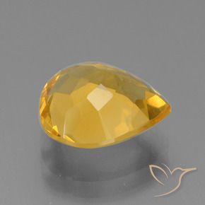 Citrino Oro brillante naturale da 4.02 ct, Forma a pera, VVS-VS
