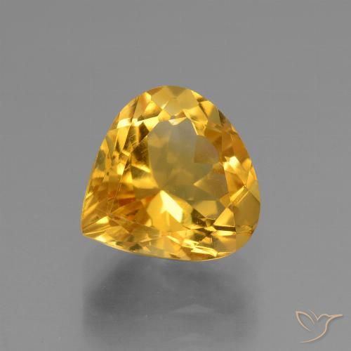 2.83ct Naturale Arancio dorato Citrino, Forma a pera, VVS-VS