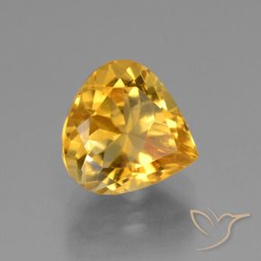Citrino Arancio dorato naturale da 2.83 ct, Forma a pera, VVS-VS
