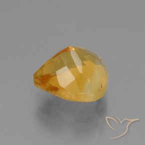 Citrino Arancio dorato naturale da 2.83 ct, Forma a pera, VVS-VS