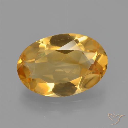 2.43ct Naturale Arancio Dorato Profondo Citrino, Ovale, VVS-VS