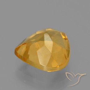 Citrino Arancio Dorato Profondo naturale da 1.80 ct, Forma a pera, VVS-VS