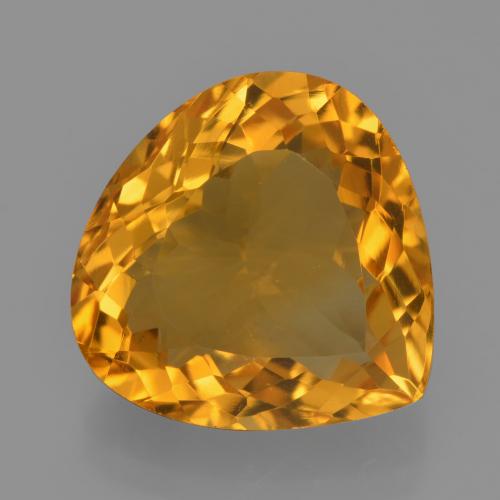 7.44ct Naturale Arancio Scuro-Oro Citrino, Forma a pera, VVS-VS