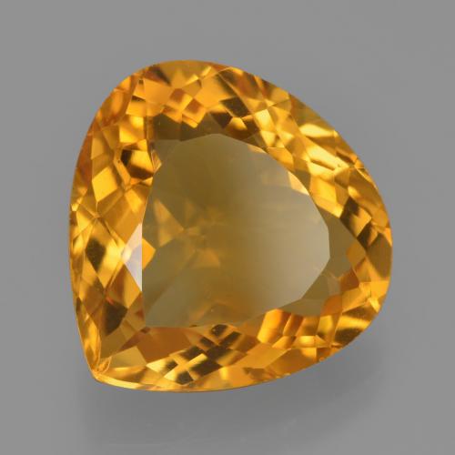 Citrino Arancio Scuro-Oro naturale da 7.44 ct, Forma a pera, VVS-VS