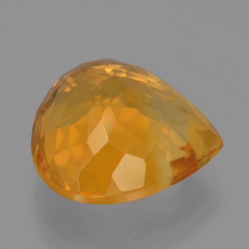 Citrino Arancio Scuro-Oro naturale da 7.44 ct, Forma a pera, VVS-VS