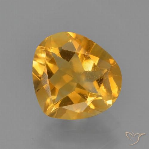 1.33ct Naturale Arancio-Oro Citrino, Forma a pera, VVS-VS