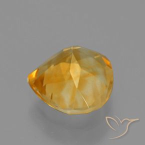 Citrino Arancio-Oro naturale da 1.33 ct, Forma a pera, VVS-VS