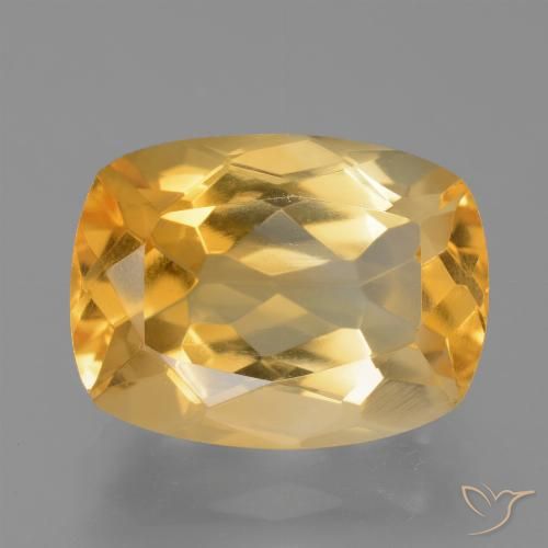 Citrino Arancio chiaro-Oro naturale da 7.20 ct, Cuscino, VS