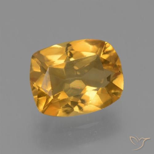 1.54ct Naturale Arancio intenso-OroG Citrino, Cuscino, VVS-VS