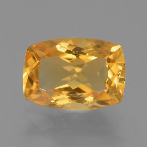 Citrino naturale dorato da 2,81 ct, taglio a cuscino, VVS-VS