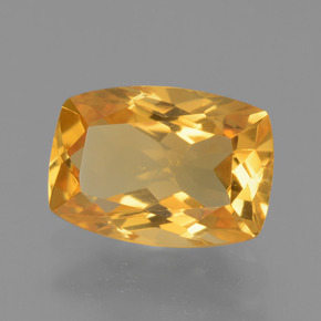 Citrino naturale dorato da 2,81 ct, taglio a cuscino, VVS-VS