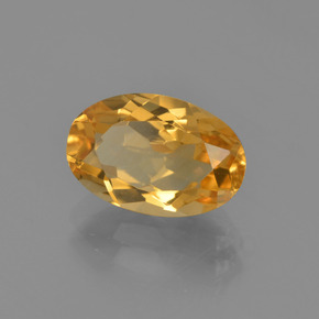 Citrino naturale oro da 2,61 ct, taglio ovale, VVS-VS