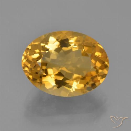 4.75ct Naturale Arancio medio-chiaro-oroG Citrino, Ovale, VVS-VS