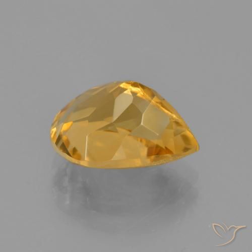 Citrino Dorato scuro naturale da 3.54 ct, Forma a pera, VVS