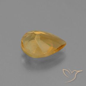 Citrino Arancio Dorato Profondo naturale da 2.07 ct, Forma a pera, VVS