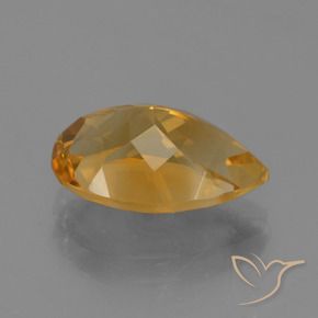 Citrino Arancio Scuro-Oro naturale da 3.93 ct, Forma a pera, VVS-VS