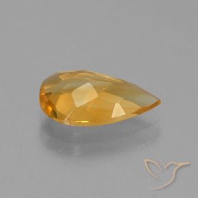 Citrino Arancio Scuro-Oro naturale da 1.97 ct, Forma a pera, VVS-VS
