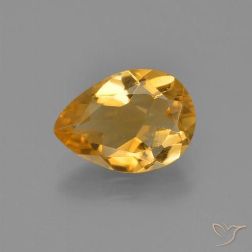 2.01ct Naturale Arancio intenso-OroG Citrino, Forma a pera, VVS-VS