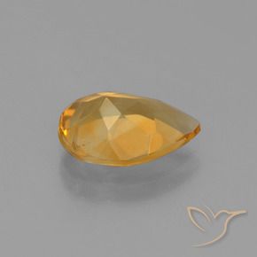 Citrino Arancio intenso-OroG naturale da 2.01 ct, Forma a pera, VVS-VS
