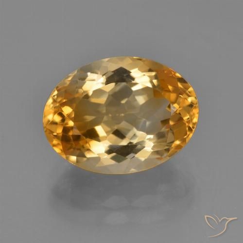 5.69ct Naturale Dorato medio-scuro Citrino, Ovale, VVS-VS