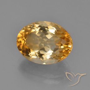 Citrino Dorato medio-scuro naturale da 5.69 ct, Ovale, VVS-VS