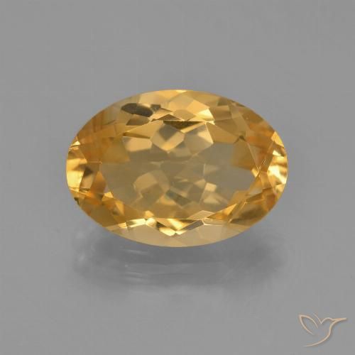 4.11ct Naturale Arancio-Oro Citrino, Ovale, VVS-VS