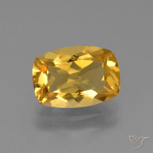 3.10ct Naturale Dorato medio Citrino, Cuscino, VVS-VS