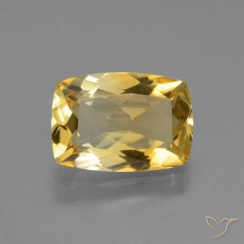 2.97ct Naturale Dorato medio Citrino, Cuscino, VVS-VS