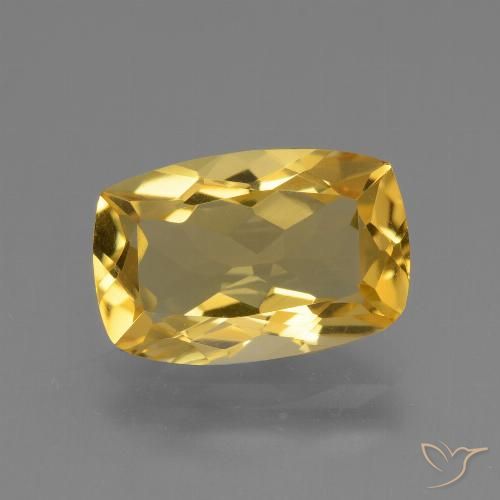 3.63ct Naturale Dorato Citrino, Cuscino, VVS-VS