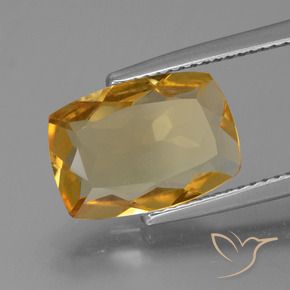 Citrino Dorato medio-scuro naturale da 3.58 ct, Cuscino, VVS-VS