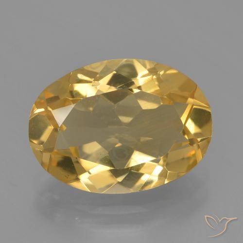 3.10ct Naturale Dorato medio-scuro Citrino, Ovale, VVS-VS