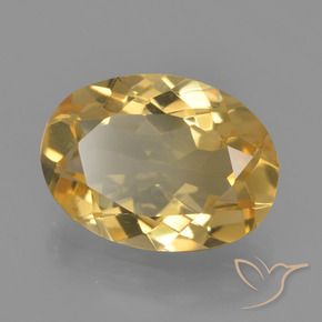 Citrino Dorato medio-scuro naturale da 3.10 ct, Ovale, VVS-VS