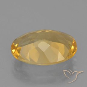 Citrino Dorato medio-scuro naturale da 3.10 ct, Ovale, VVS-VS