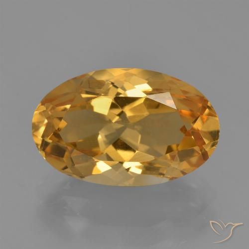 4.10ct Naturale Dorato medio-scuro Citrino, Ovale, VVS-VS