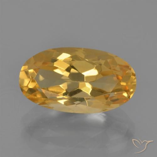 3.42ct Naturale Arancio Dorato Profondo Citrino, Ovale, VVS