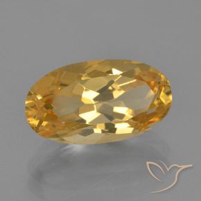 Citrino Arancio Dorato Profondo naturale da 3.42 ct, Ovale, VVS