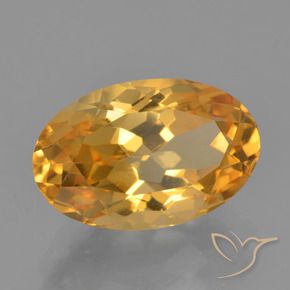 Citrino naturale dorato da 3,86 ct, taglio ovale, VVS-VS
